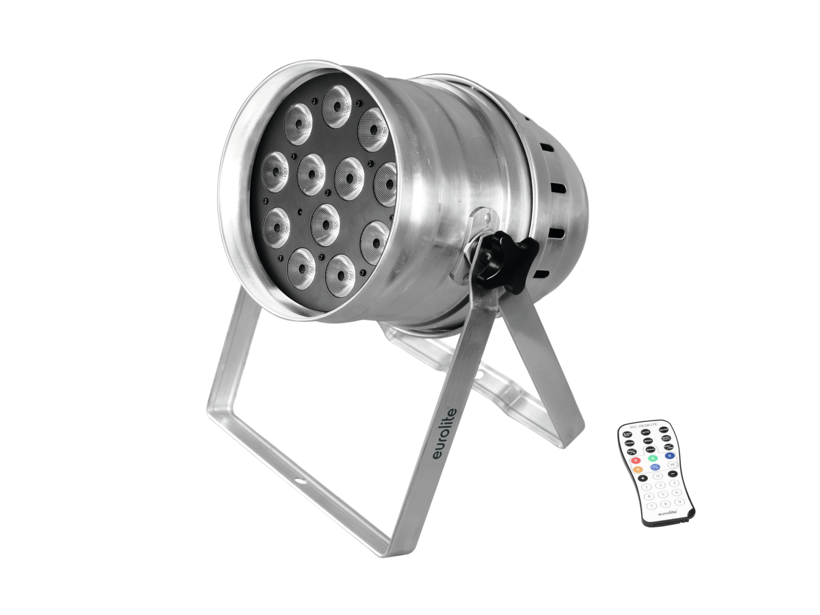 Eurolite LED PAR-64, 12x8W QCL, stříbrný